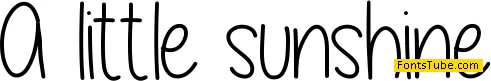 A little sunshine Font