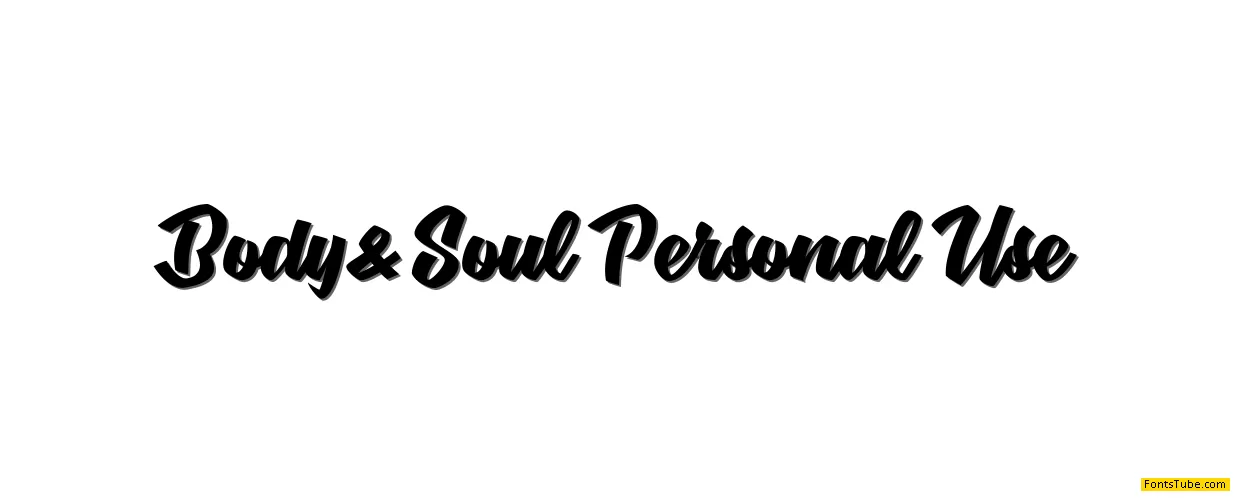 BodySoul personal Use Font