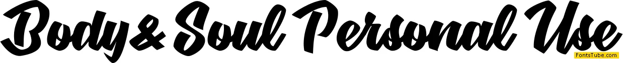 BodySoul personal Use Font