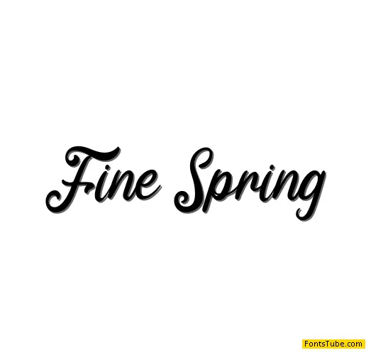 Fine Spring Font