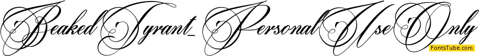 Beaked Tyrant Personal Use Font