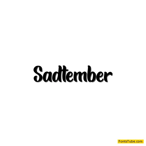 Sadtember Font