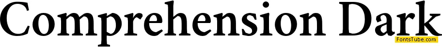 Comprehension Font Family