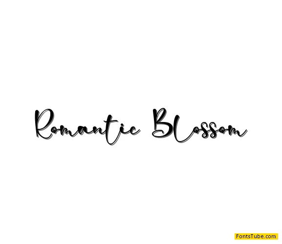 Romantic Blossom - personal use Font