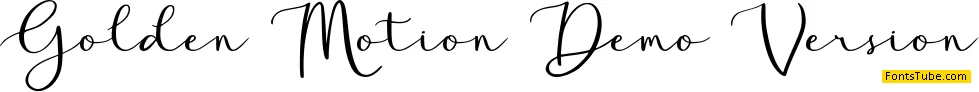 Golden Motion Demo Version Font