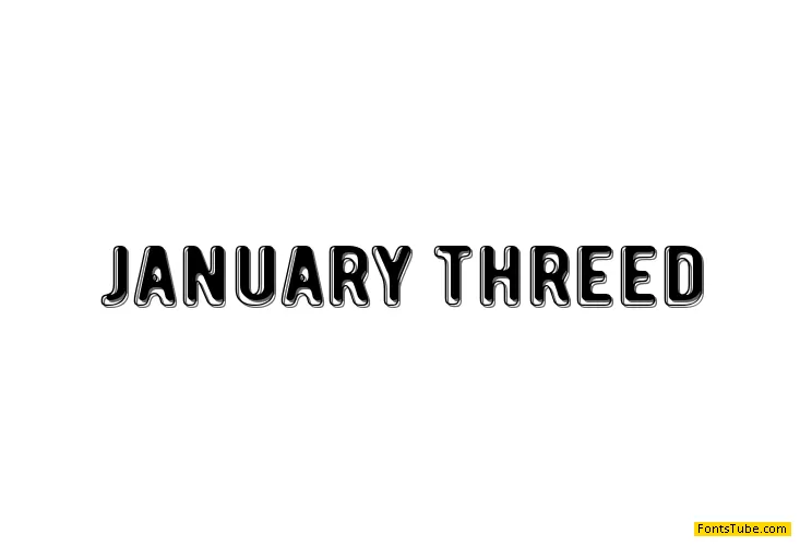 January Threed Font