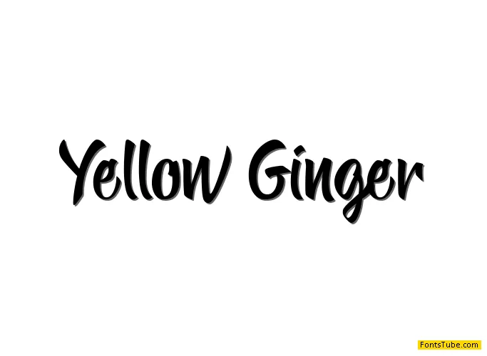 Yellow Ginger Font