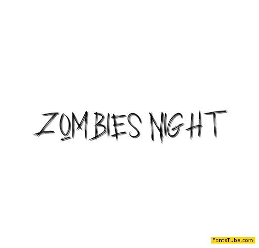 ZOMBIES NIGHT Font