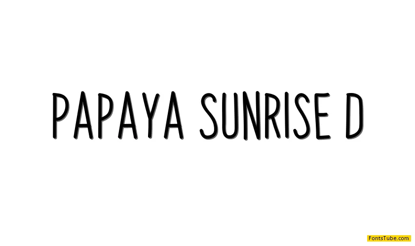 Papaya Sunrise Font