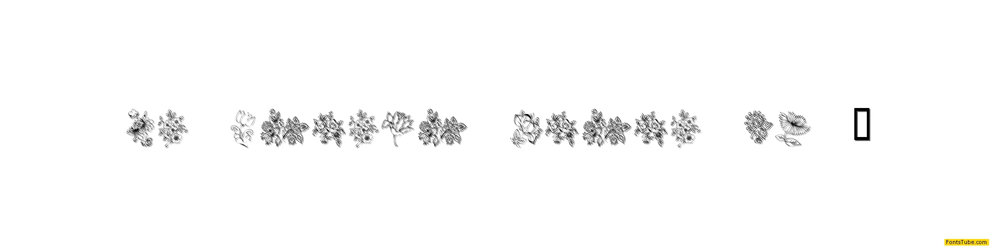 KR Floral Color Me 2 Font
