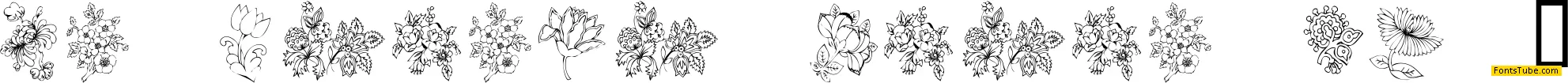 KR Floral Color Me 2 Font