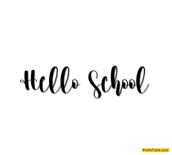 Hello School Font