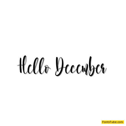 Hello December Font