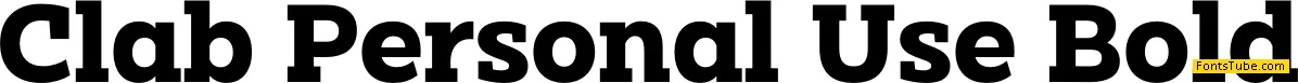 Clab Personal Use Font Family