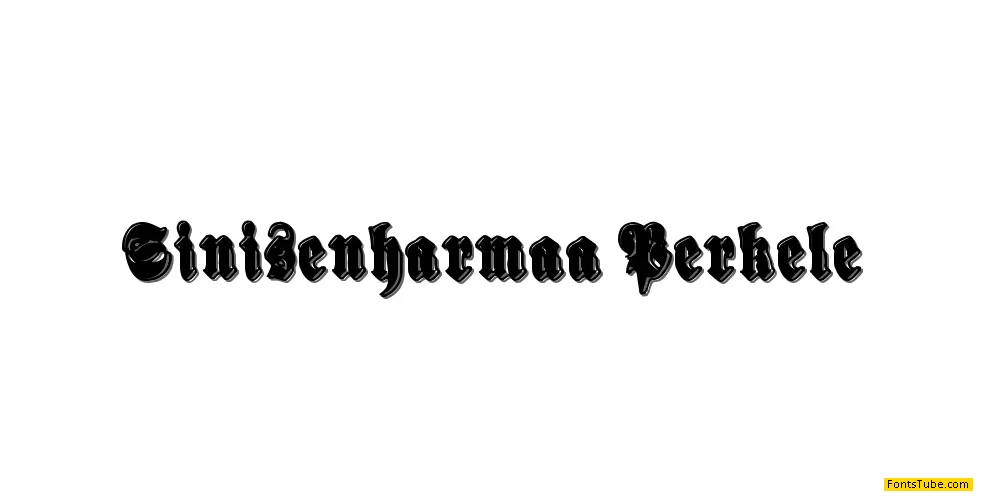 Sinisenharmaa Perkele Font