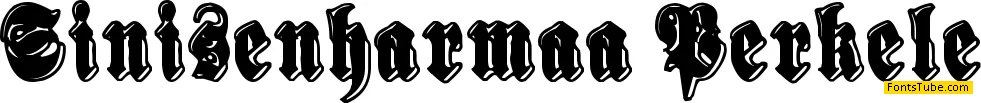 Sinisenharmaa Perkele Font