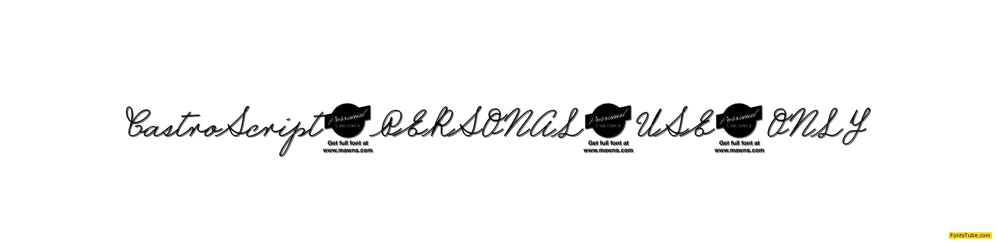 Castro Script PERSONAL USE ONLY Font