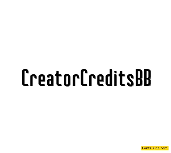 Creator Credits BB Font Family