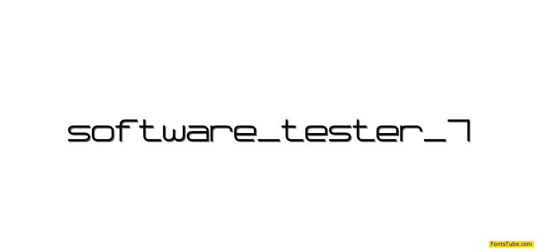 Software Tester 7 Font
