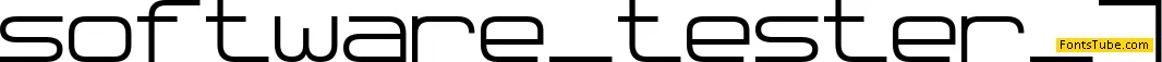 Software Tester 7 Font