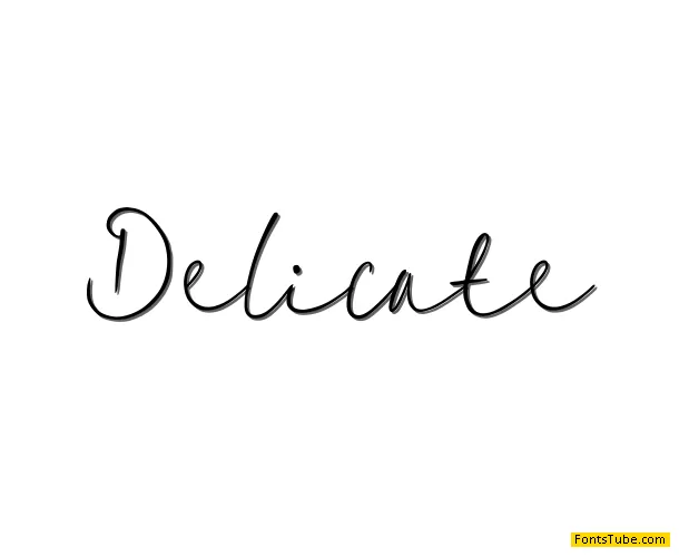 Delicate1 Font