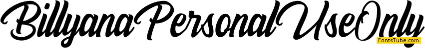BillyanaPersonalUseOnly Font