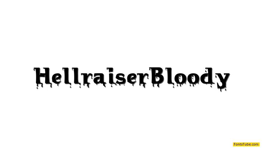 Hellraiser Bloody Font