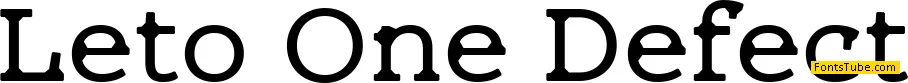 Leto One Defect Font