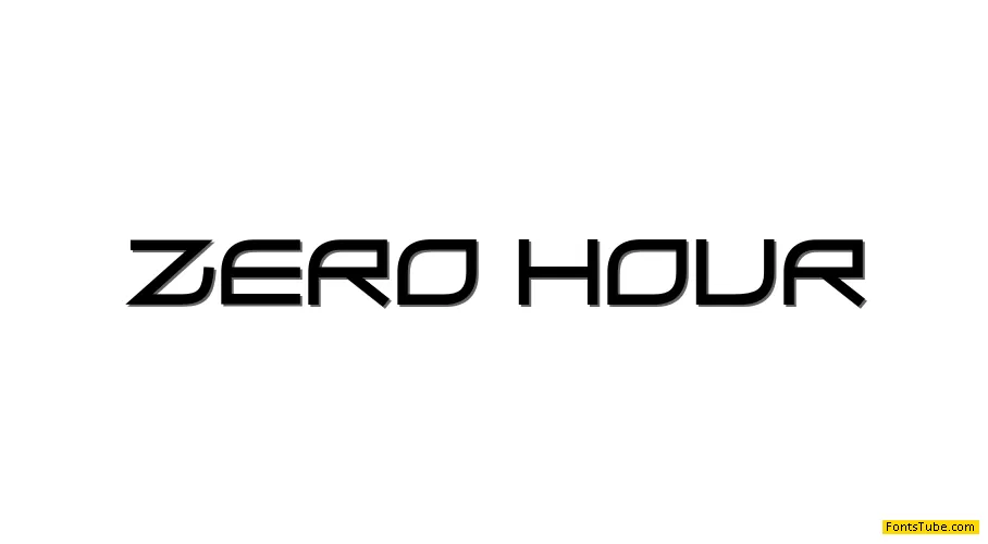 Zero Hour Font