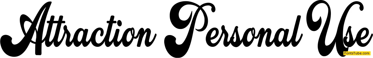 Attraction Personal Use Font