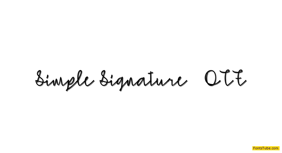 Simple Signature Font