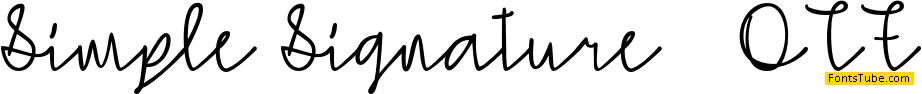 Simple Signature Font