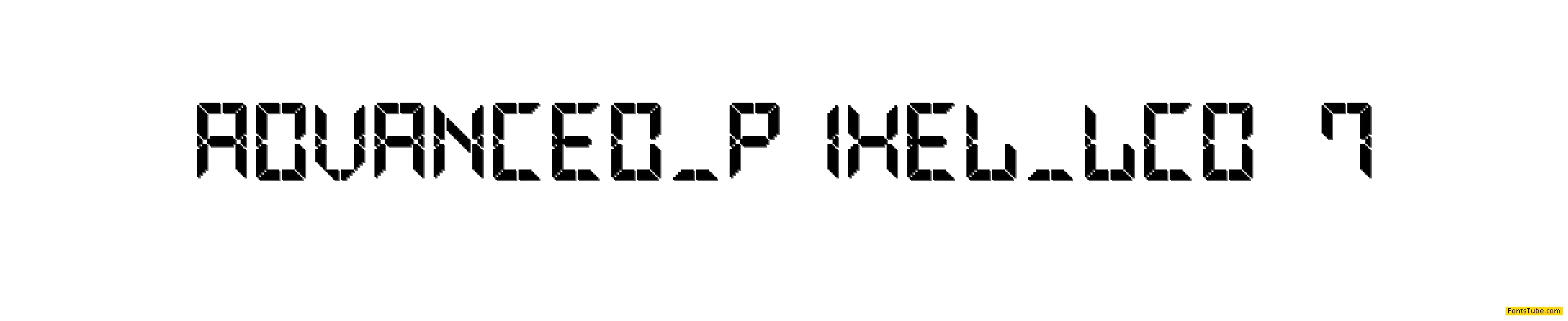 Advanced Pixel LCD-7 Font