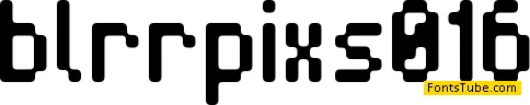 Blrrpix Font