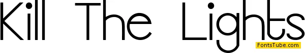 Kill The Lights Font