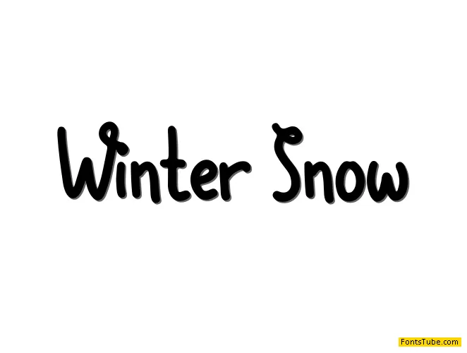 Winter Snow Font