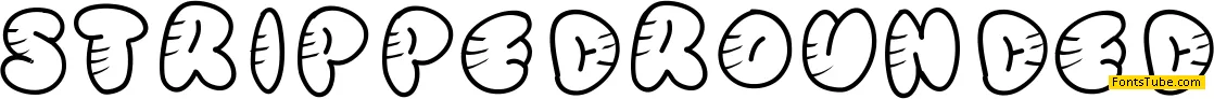 Stripped Rounded Font