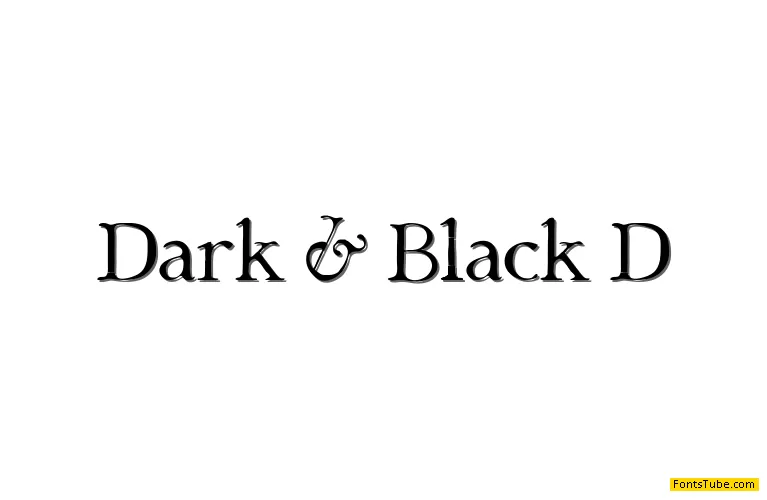 Dark & Black Font