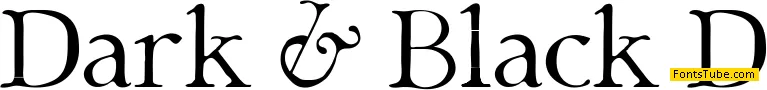 Dark & Black Font