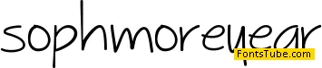 Sophmore Year Font