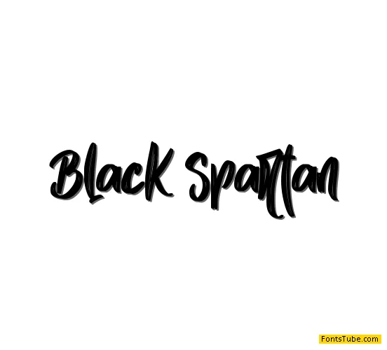 Black Spartan - personal use Font