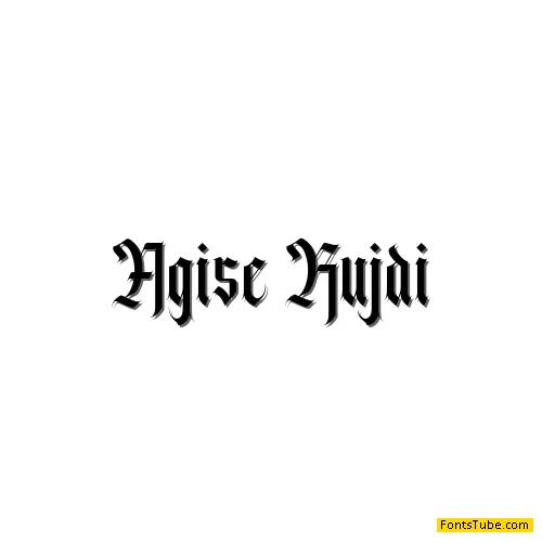Agise rujdi Font