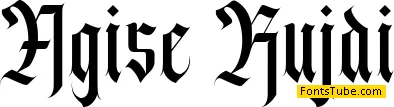 Agise rujdi Font