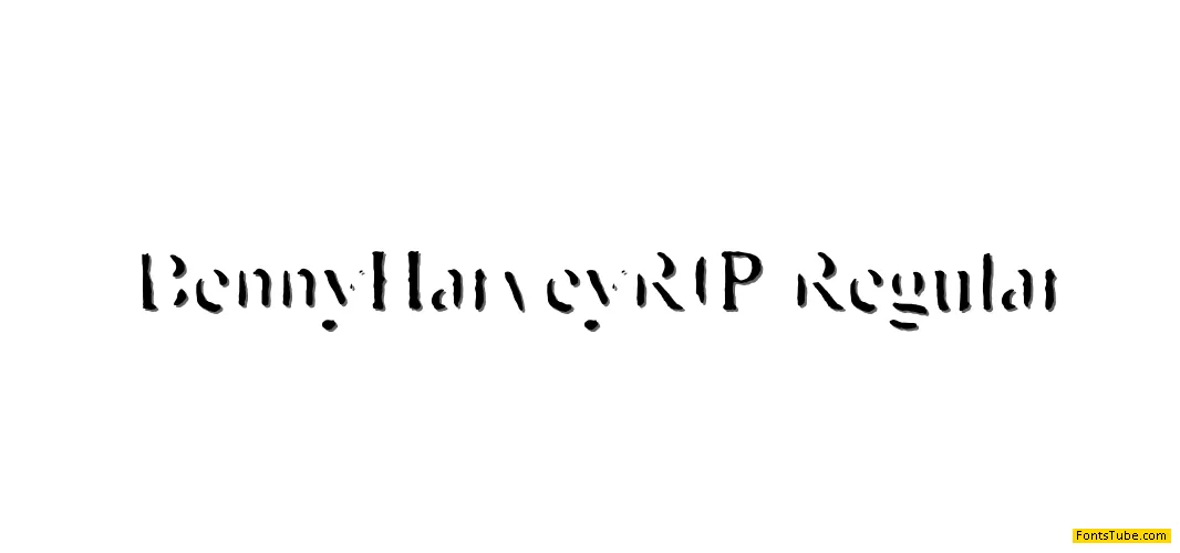 Benny Harvey RIP Font Family
