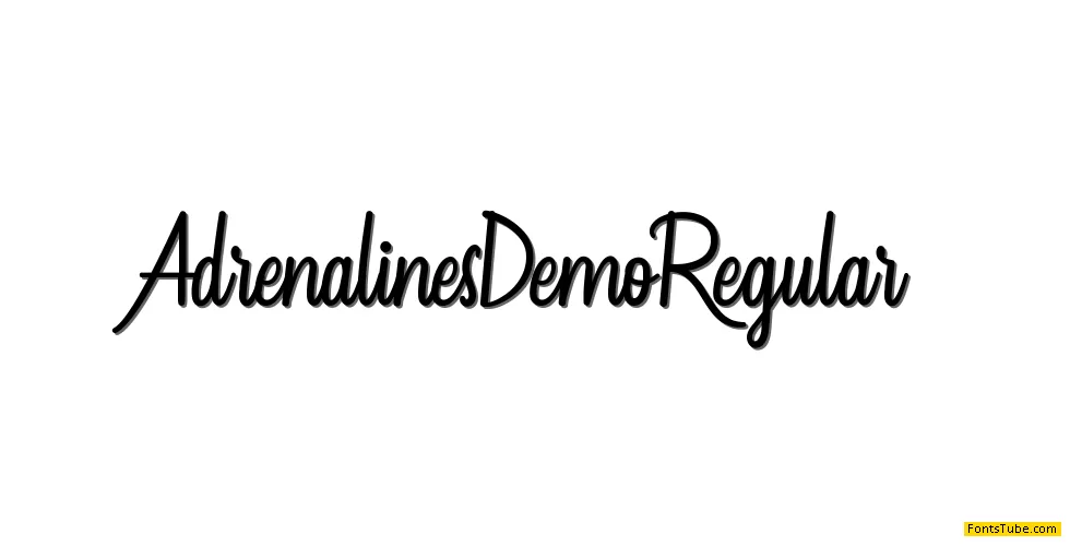 Adrenalines Demo Font
