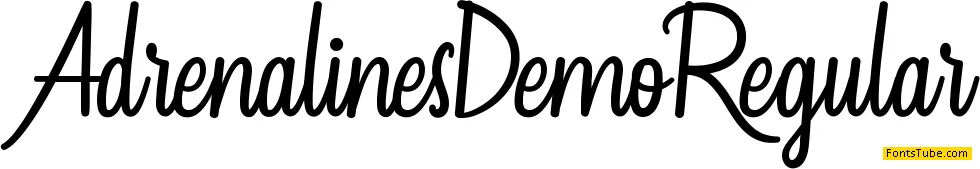 Adrenalines Demo Font