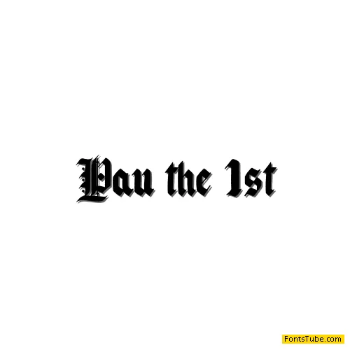 Pau the 1st Font
