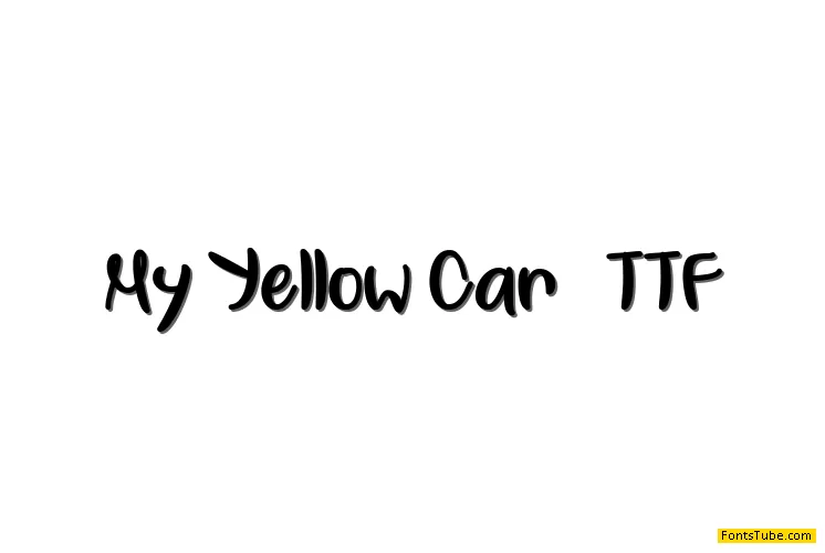 My Yellow Car Font