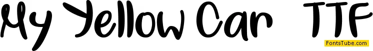 My Yellow Car Font