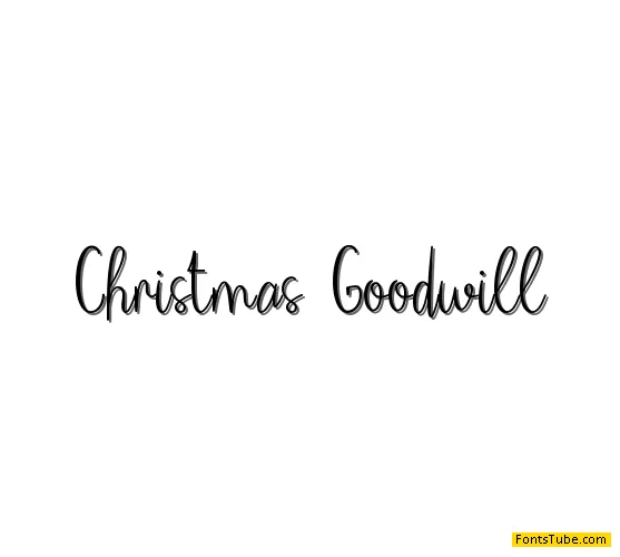 Christmas Goodwill Font
